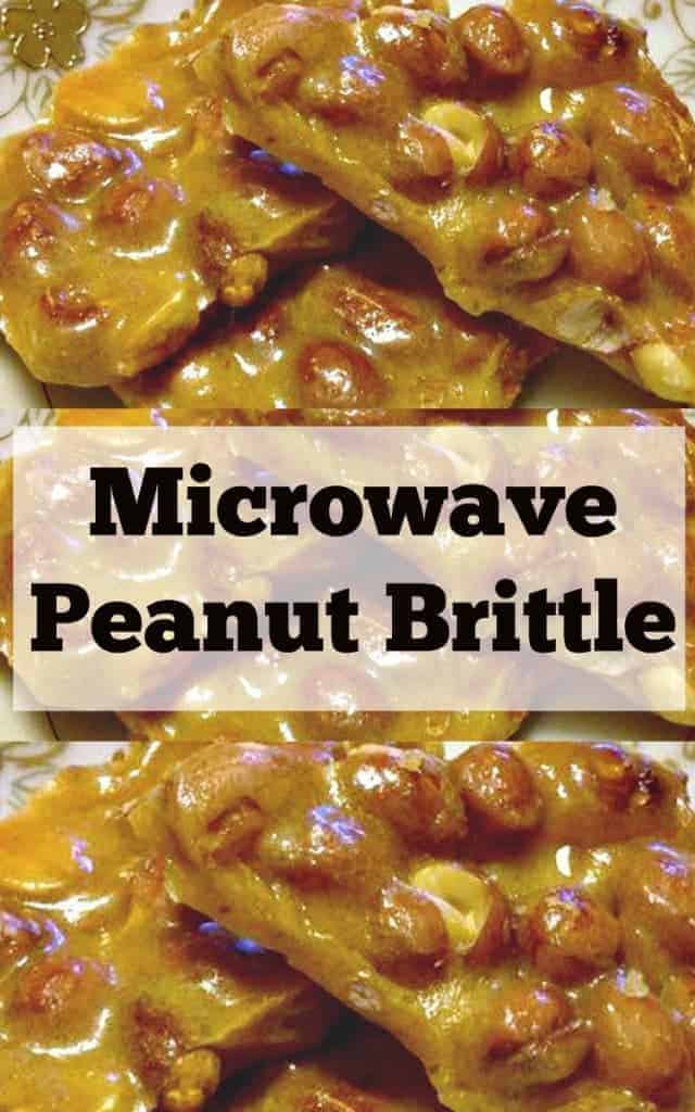 Microwave Peanut Brittle. A super easy and fuss free recipe. Perfect for the holidays and great for making ahead. Give as gifts or have all to yourself! | Lovefoodies.com
