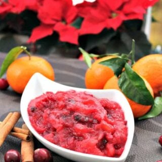 Simple Cranberry and Apple Sauce. A very easy recipe and goes great with a turkey dinner! Use as a sauce or marinade, add in wraps, salads, the possibilities are endless. Make ahead, freezer friendly and make great gifts in little jars too! Thanksgiving and Christmas Collection | Lovefoodies.com