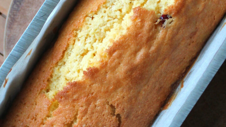 Easy Cranberry and White Chocolate Pound CakeH