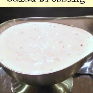Nanny's VERY Easy Bleu Cheese Salad Dressing is a quick and simple recipe. Use on your salads and also goes great as a dip or serve with party food! | Lovefoodies.com
