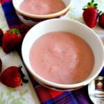 Homemade Strawberry Pudding is so delicious! Made from scratch using fresh ingredients and no additives or artificial coloring. Makes for a great dessert hot or cold. | Lovefoodies.com