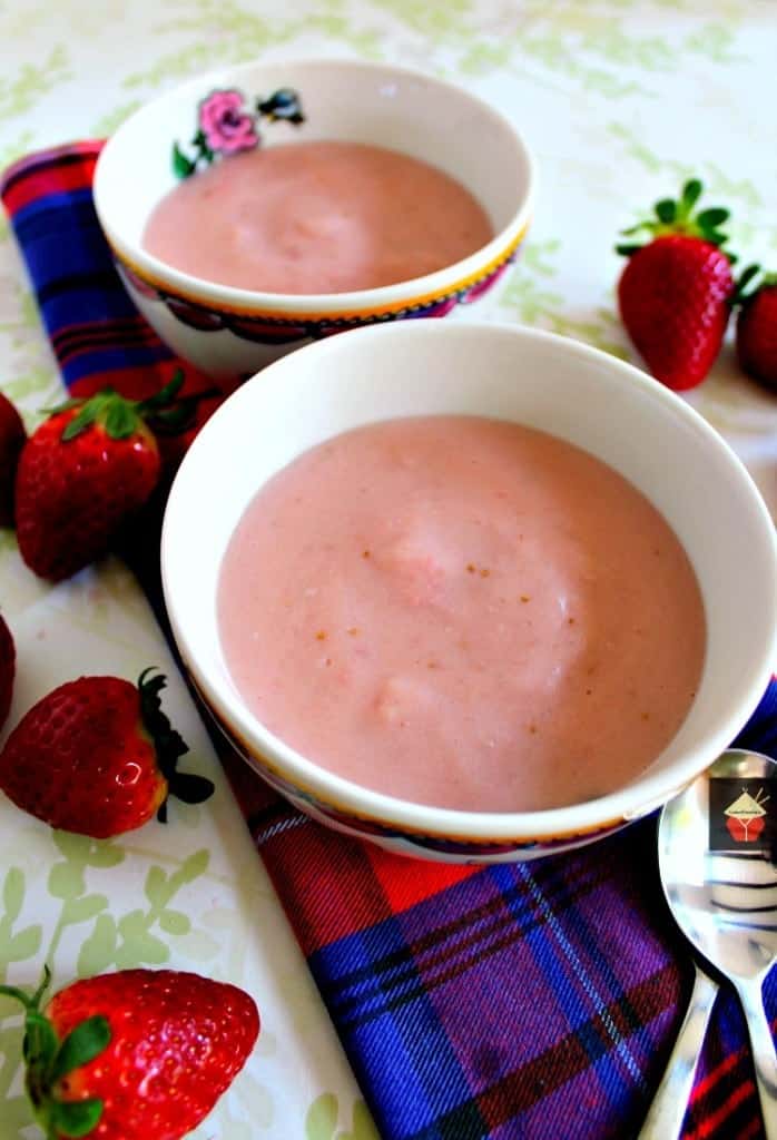 Homemade Strawberry Pudding is so delicious! Made from scratch using fresh ingredients and no additives or artificial coloring. Makes for a great dessert hot or cold. | Lovefoodies.com