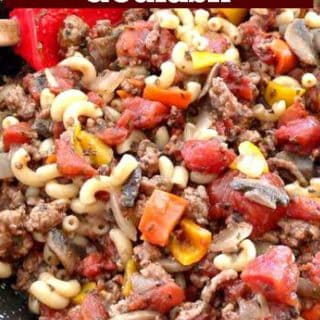 Nanny's Best Goulash is a very quick and easy recipe with regular ingredients. Always a family favorite!