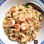 Garlic Shrimp Fried Rice! It's quick, easy and of course super tasty Asian starter or main dish! | Lovefoodies.com