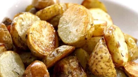 No-Fuss, Oven Roasted Baby New Potatoes recipe, a simple side dish, creamy, crunchy, tender and bursting with flavor from delicious seasonings