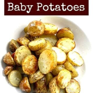 Easy Baked Baby Potatoes. Incredibly easy and absolutely delicious little baked potatoes, perfect as a side dish and goes with any meal! | Lovefoodies.com