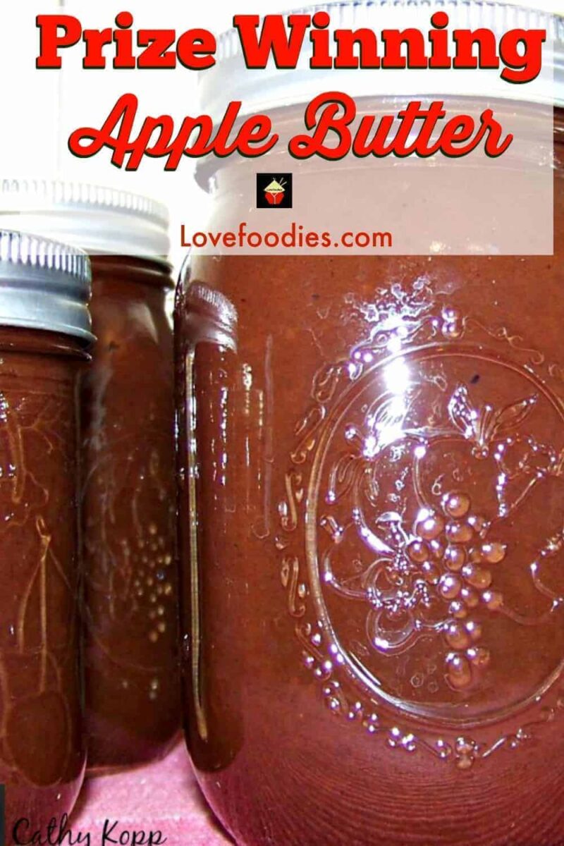 Prize Winning Slow Cooker Apple Butter 3 Prize Winning Apple Butter -Easy Slow Cooker Recipe. Goes great with sweet or savory dishes. You choose! Nice for gifts too!