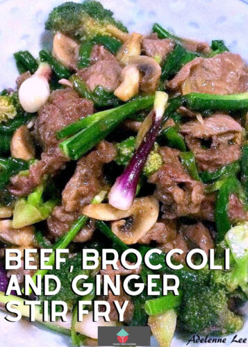 Beef, Broccoli and Ginger Stir Fry is a delicious quick and easy dinner recipe with tender slices of beef cooked in a tasty Chinese sauce. Ready in minutes!