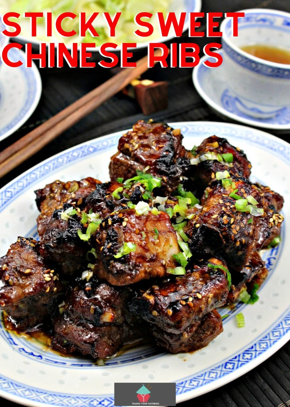 Sticky Sweet Chinese Ribs Sticky Sweet Chinese Ribs! Delicious sticky Asian ribs. Great as an appetizer, party food or part of a Chinese Dinner. Very easy to make too!