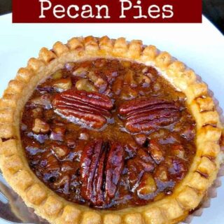 Mini Homemade Pecan Pies. Delicious individual mini pies all made from scratch and super easy too!