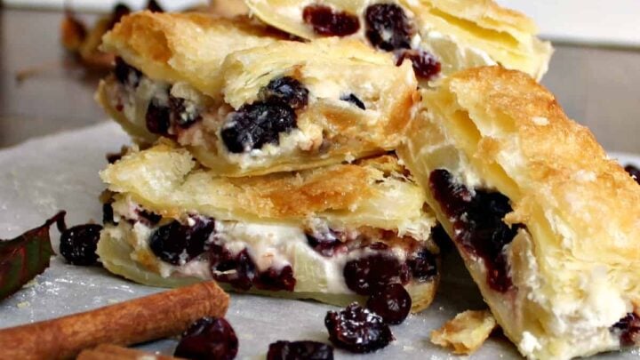 Apple and Cranberry Crescent Roll Cream Cheese BarsF