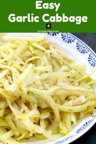 Easy Garlic Cabbage, A great tasting side dish to go with your dinner. Come and see what the secret ingredient is to get cabbage tasting out of this world!