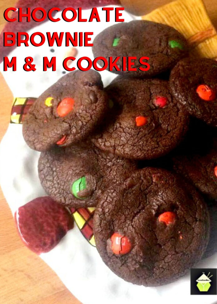 Chocolate Brownie M and M Cookies Lovefoodies