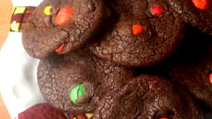 Chocolate Brownie M and M CookiesH