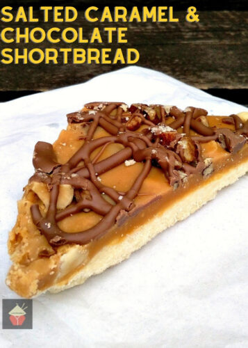 Salted Caramel Chocolate Pecan Shortbread. A delicious recipe, with great flavors and textures!| Lovefoodies.com