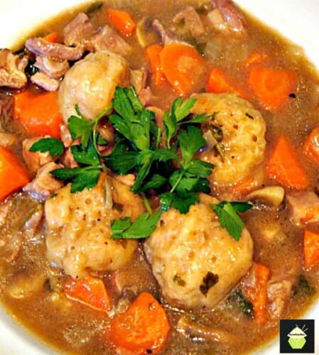 Grandma's Meat and Dumpling Casserole. Crock Pot or Oven, you choose! All fresh ingredients and so delicious!