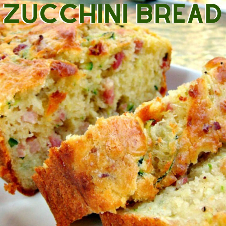 Bacon and Cheddar Zucchini Bread Bacon, Cheddar Zucchini Bread. A wonderful light and fluffy bread with great flavors. Serve warm or cold, it's delicious either way! great for brunches, lunch boxes, parties too!