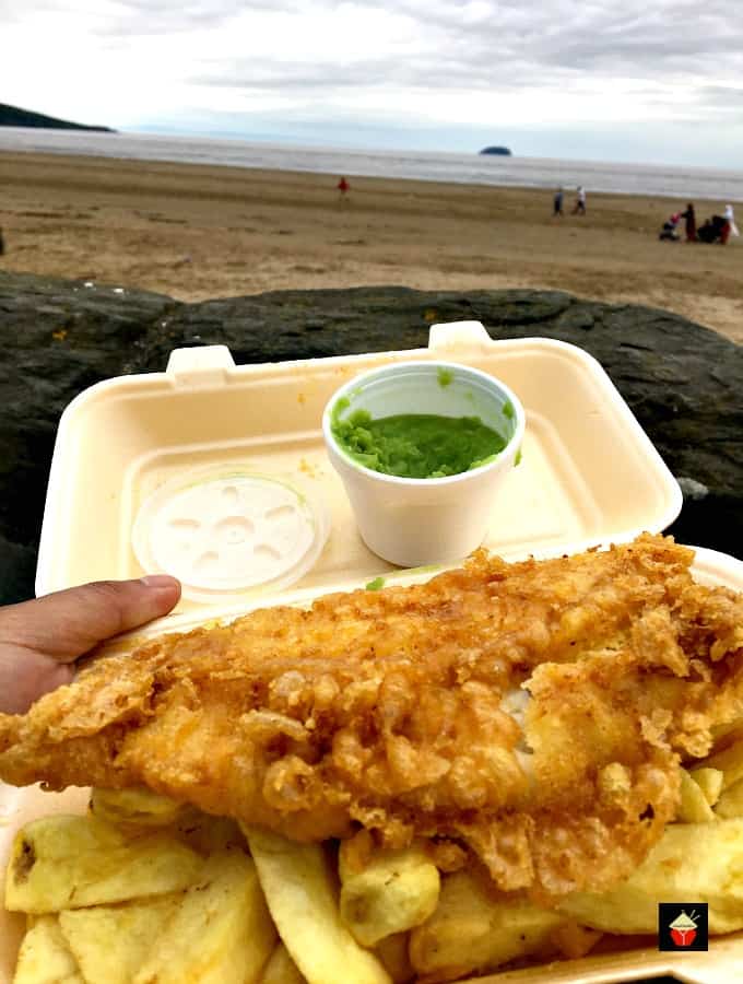 The BEST EVER Beer Battered Fish and Chips! Great flavours and don't forget your shake of vinegar and sprinkle of salt! By the seaside