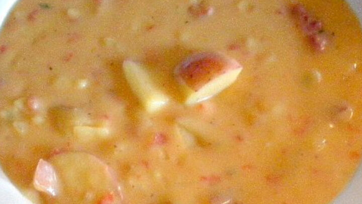 Creamy Cheesy Tomato Potato SoupH