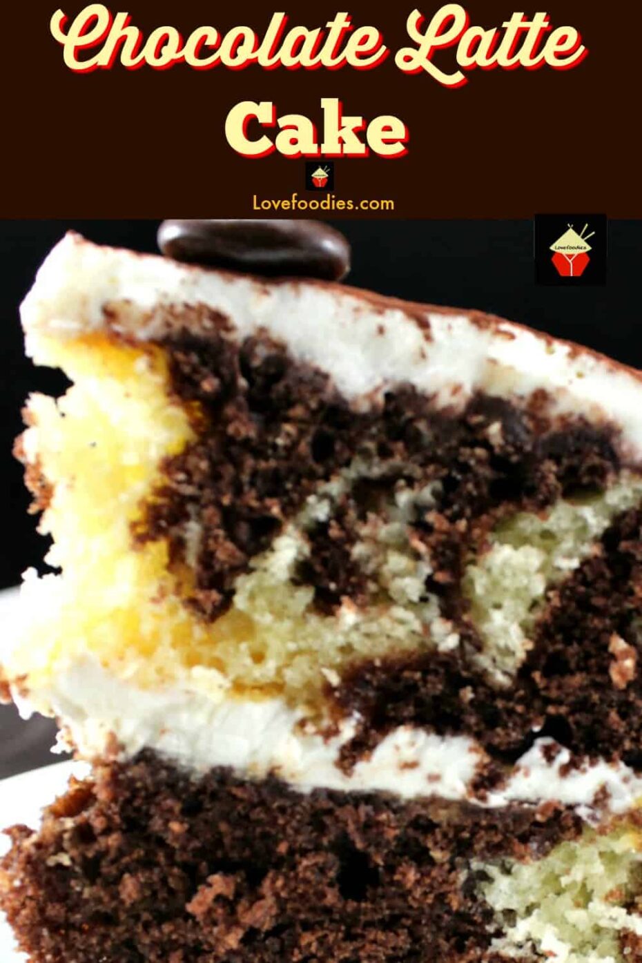 Chocolate Latte Cake Chocolate Latte Cake. A soft and moist cake with the flavors of a latte coffee and a hit of chocolate for good measure! Nice and easy recipe too!