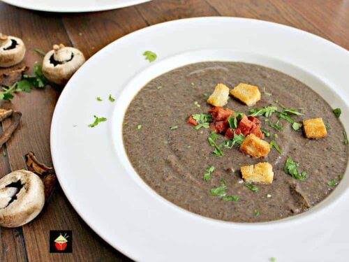 Creamy Mushroom Soup is a lovely easy recipe full of delicious flavors and using fresh ingredients. Delicious served with some warm crusty bread!
