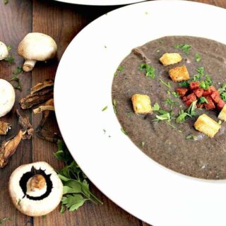 Creamy Mushroom Soup is a lovely easy recipe full of delicious flavors and using fresh ingredients. Delicious served with some warm crusty bread!