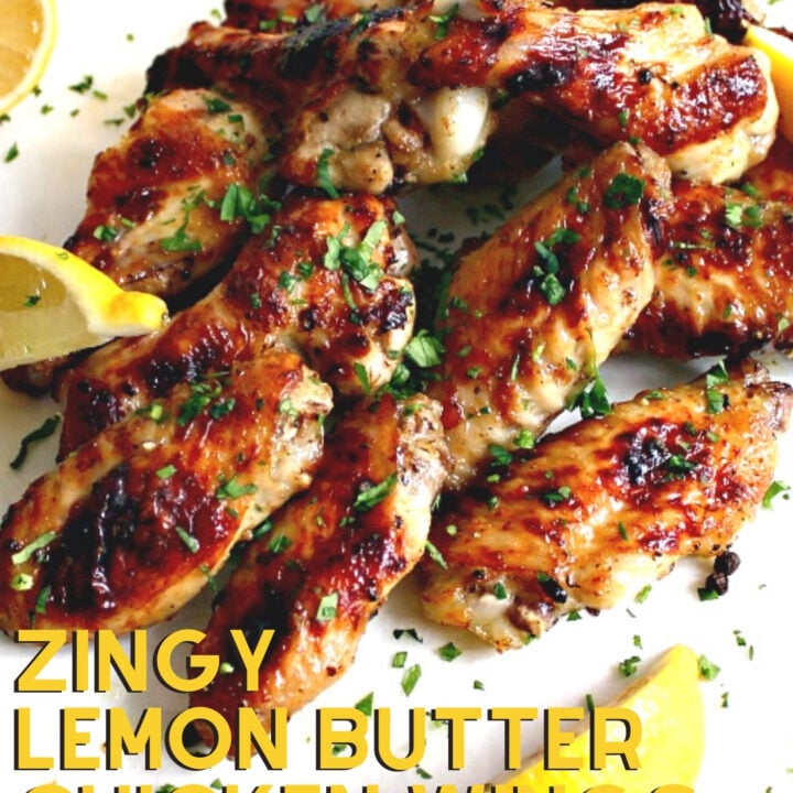 Zingy Lemon Butter Chicken Wings Zingy Lemon Butter Chicken Wings. These are lovely baked chicken wings with a zingy lemon flavor. Easy recipe, baked and oh so good!