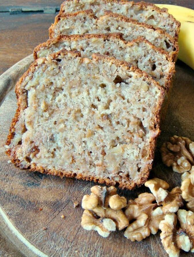 Moist Banana and Walnut Pound Loaf Cake Lovefoodies