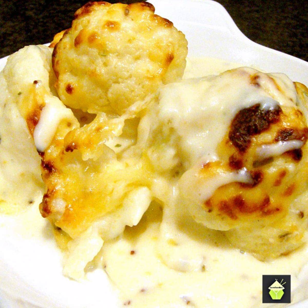 Cauliflower Cheese. Good if you need to make ahead. Just put it in the oven when ready