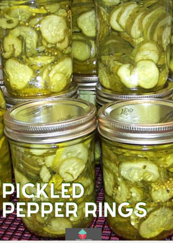 Pickled Pepper Rings - Grab some peppers and make a few jars of these Pickled Peppers. Great for gifts or parties, game nights buffets and delicious with cold cuts.