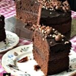 Easy Chocolate Party Cake, a lovely easy cake recipe made from scratch with a lovely chocolate filling. Perfect for chocolate lovers!