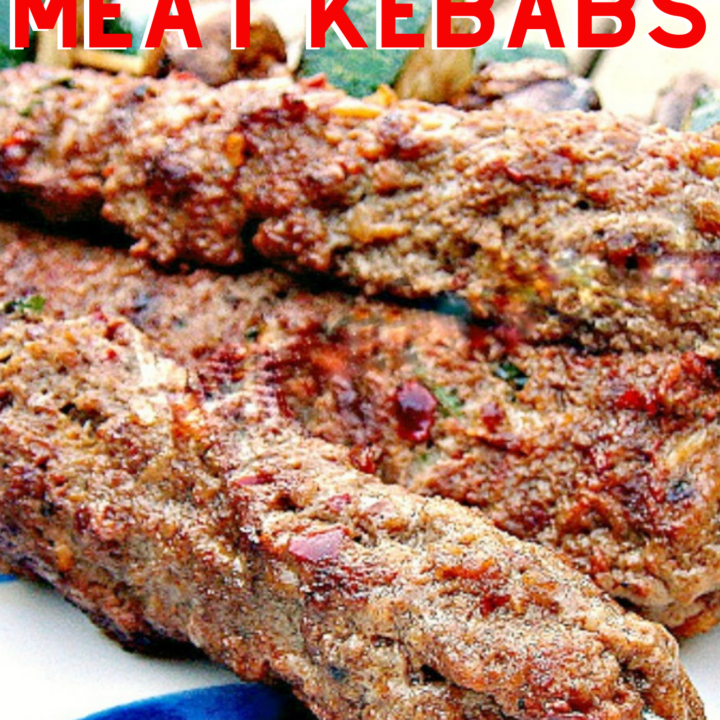 Juicy BBQ Meat Kebabs Juicy BBQ Meat Kebabs. These juicy BBQ meat kebabs are bursting with a variety of spices and fresh herbs for a juicy, full of flavor meat skewer recipe. Ideal for outdoor eating, and easy to prepare.