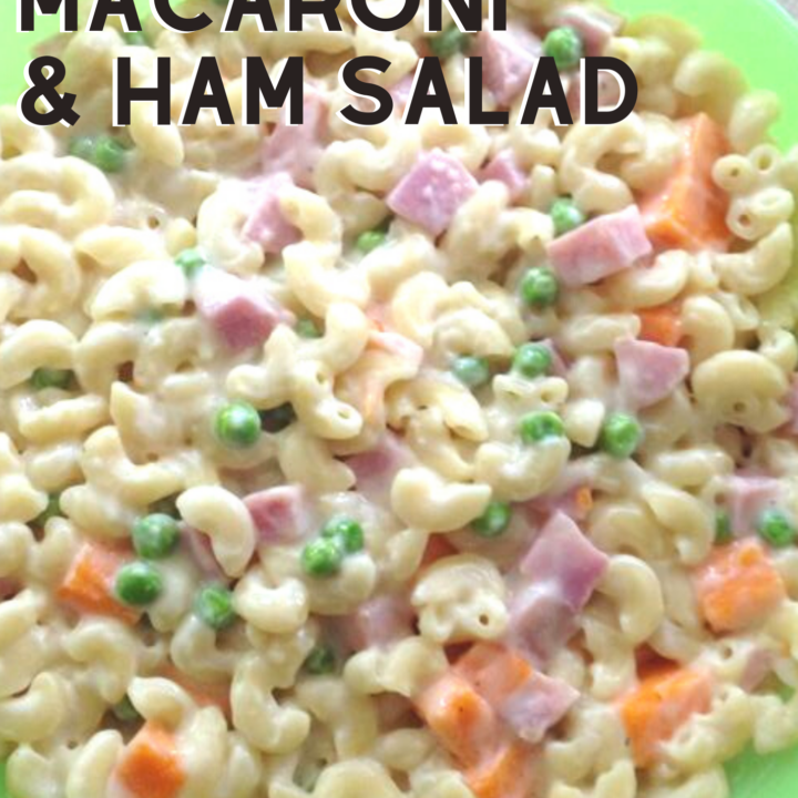 Tasty Macaroni Ham Salad Tasty Macaroni Ham Salad. A simple and delicious recipe for macaroni ham salad, quick and easy to make, ideal as a side dish with a BBQ or main meal. Creamy, full of flavor and easily transportable for picnics too!