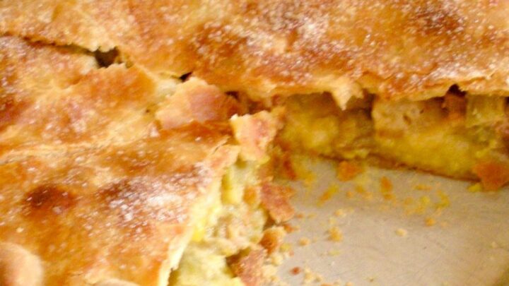 Moms Rhubarb and Custard PieH