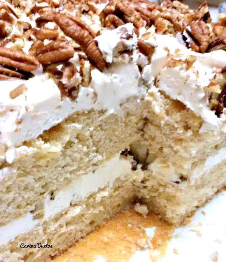Pecan Maple Cake. This is a lovely, soft, moist cake with delicious