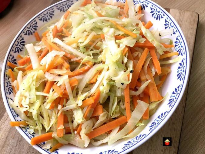 Easy Garlic Cabbage and Carrots is a lovely side dish!