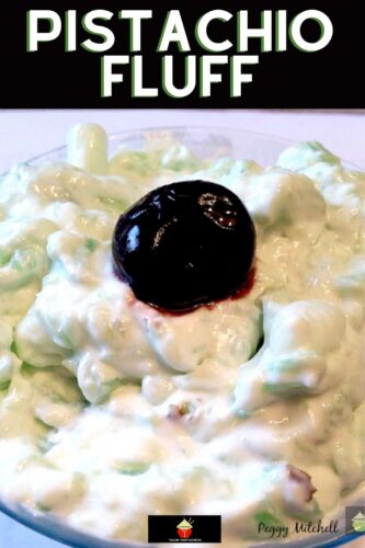 Pistachio Fluff! A great take on the 1970's chilled dessert, Watergate Salad. The quickest and easiest recipe ever
