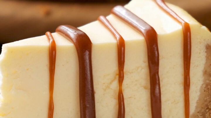 Caramel and Vanilla Cheesecake 6 Caramel and Vanilla Cheesecake. A rich, smooth, and creamy baked classic vanilla cheesecake with drizzles of caramel. Easy made from scratch recipe