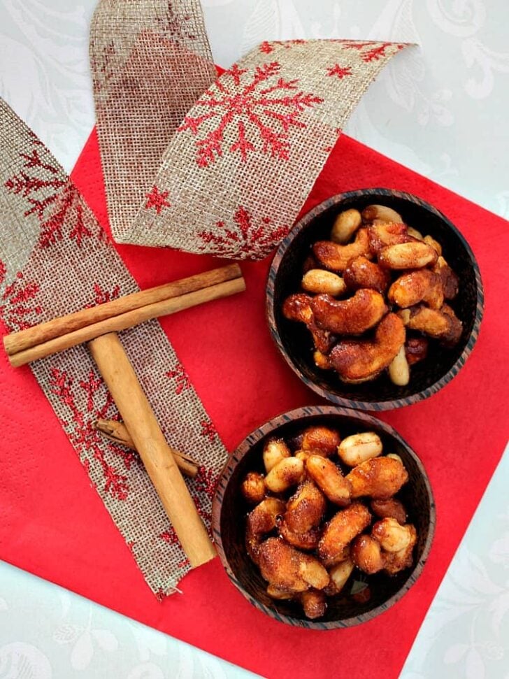 Honey Roasted Nuts 6 Honey Roasted Nuts, a delicious easy snack, perfect for parties and gifts too! Seasoned with honey and cinnamon and a pinch of salt.