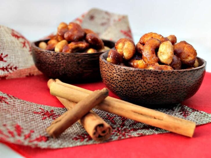 Honey Roasted Nuts 4 Honey Roasted Nuts, a delicious easy snack, perfect for parties and gifts too! Seasoned with honey and cinnamon and a pinch of salt.