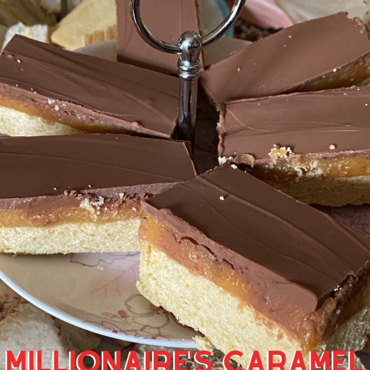 Millionaire's Caramel Shortbread Millionaire's Caramel Shortbread are layers of buttery crumbly shortbread, sticky caramel, and topped with a generous layer of chocolate. A classic British treat