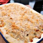 Bacon and Crab Mac n Cheese is a delicious side or main dish, with a rich creamy cheese sauce and amazing flavors from smokey bacon and crabmeat. Really tasty!