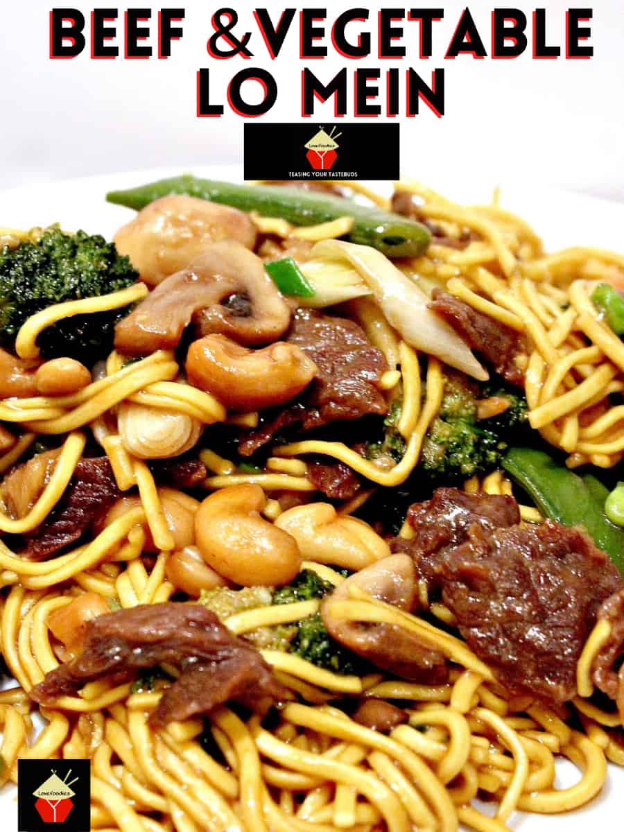 Beef and Vegetable Lo Mein Beef and Vegetable Lo Mein. A quick and easy Chinese recipe using fresh ingredients. Tender beef, crisp vegetables and egg noodles all coated in a delicious Oriental sauce.