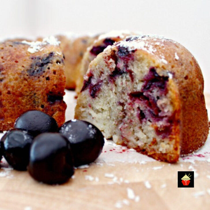 Cherry and Coconut Cake 9 Cherry and Coconut Cake is a wonderful soft pound cake bursting with cherries in every bite! The flavor is out of this world!