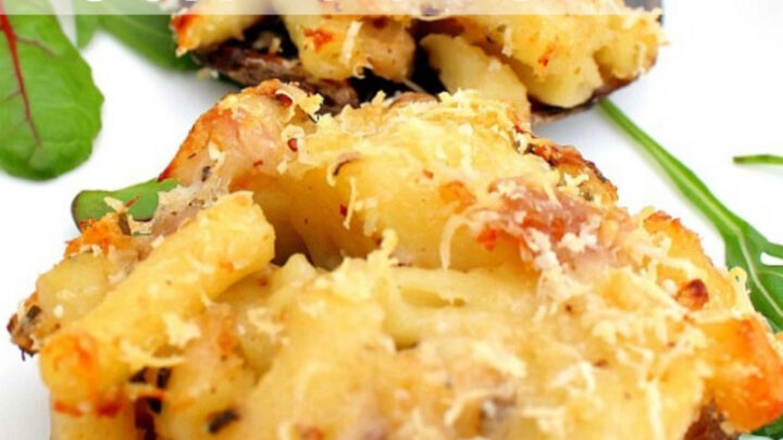 Mac N Cheese Stuffed MushroomsH