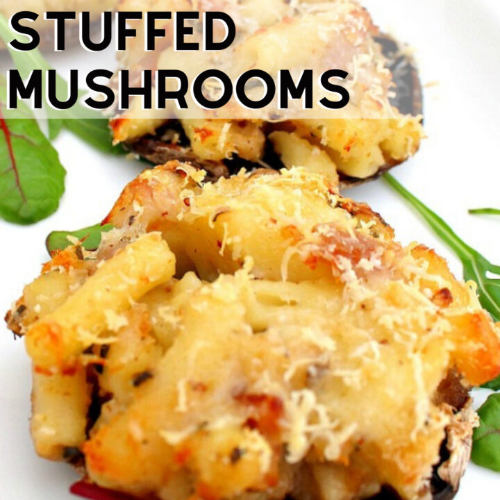 Mac N Cheese Stuffed Mushrooms Mac N Cheese Stuffed Mushrooms is so delicious! Easy to make and great for parties or as an appetizer. Baked mushrooms stuffed with creamy macaroni and cheese filling with bacon too!