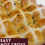Easy Hot Cross Buns are a wonderfully soft, sweet, spiced bun, traditionally made for Easter time. Serve warm or cold, split open, toast and spread some butter and your favourite jam! Delicious!