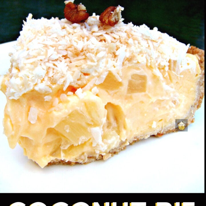 Tropical Coconut Pie This Tropical Coconut Pie is made up of a crispy buttery pastry case, filled with delicious creamy coconut custard, and laced throughout with juicy pineapple chunks.