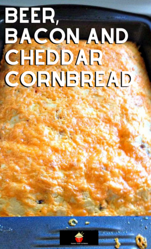 Beer, Bacon and Cheddar Cornbread An easy recipe with a great flavour combination. Goes well with soups, chili, stews or simply on it's own!
