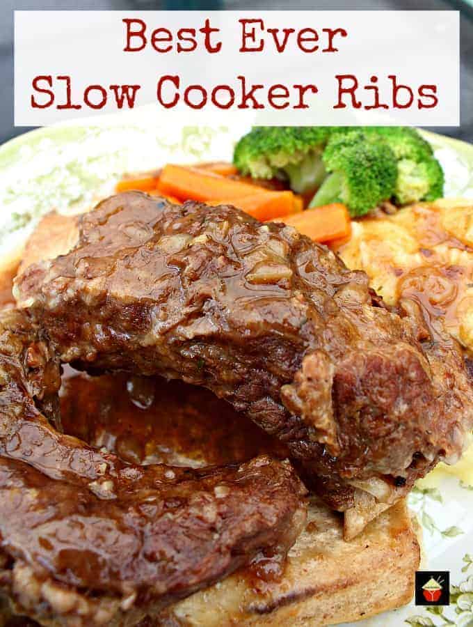 Best Ever Slow Cooker Beef Ribs.Fall off the bone, tender ribs of beef slow cooked in a delicious sauce and simply melts in your mouth.